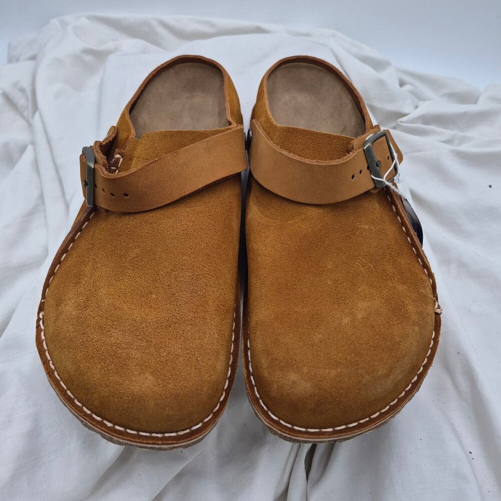 NEW Birkenstock Lutry Premium Suede mink leather Slip-on clogs men 44 US 11-11.5